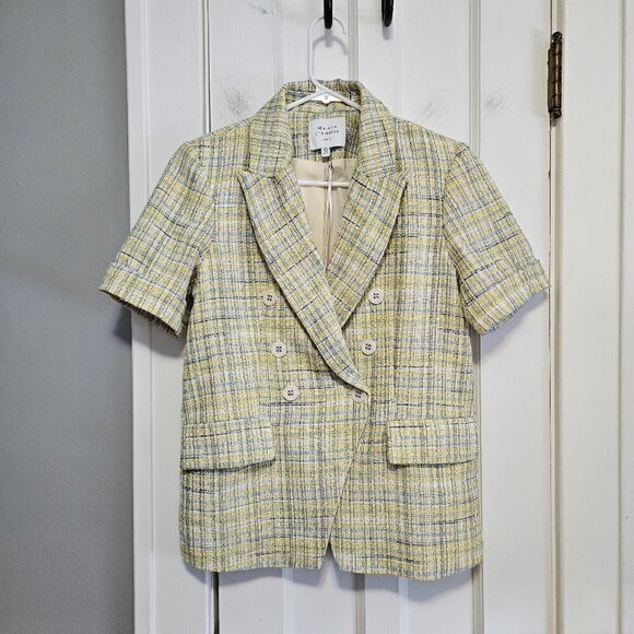 NWT Maison d' Amelie Plaid Blazer Jacket - Picture 1 of 6